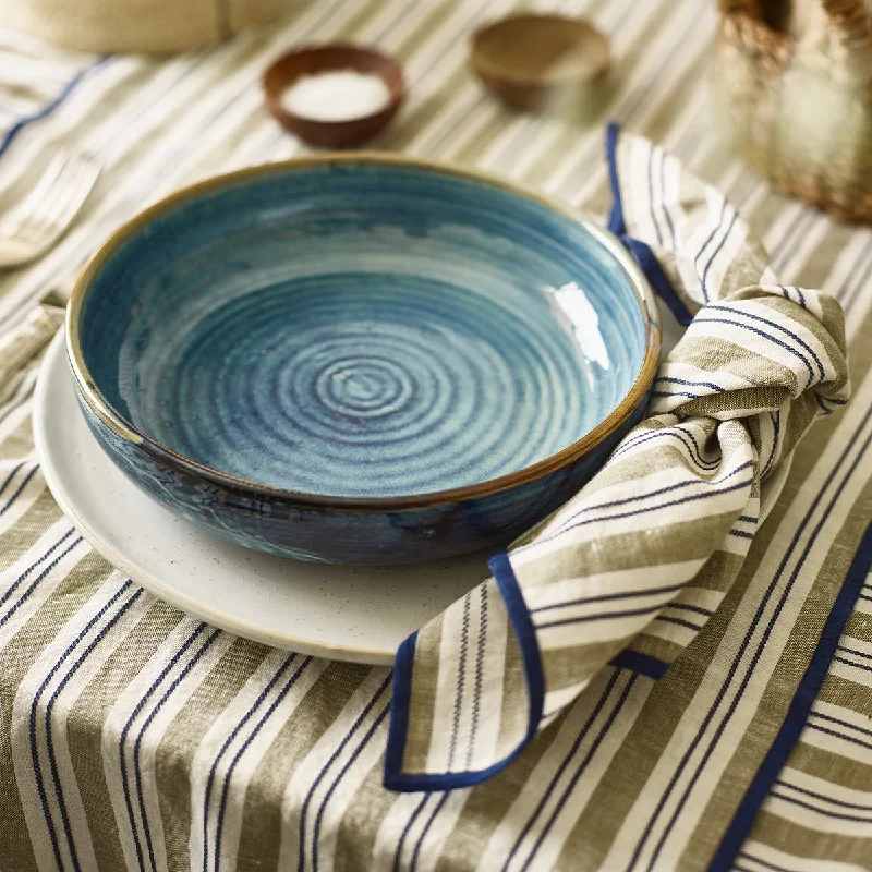 Thyme Somerley Stripe Linen Table Runner