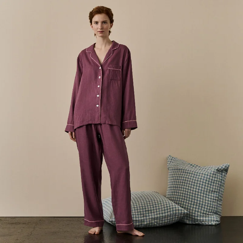 Fresh Fig Linen Pajama Set