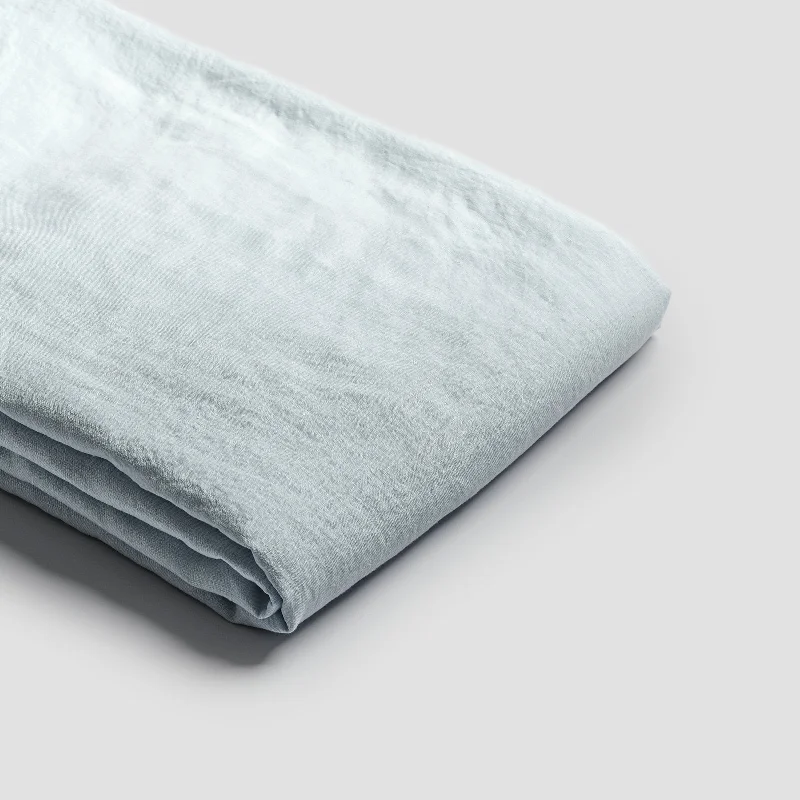 Lake Blue Linen Flat Sheet