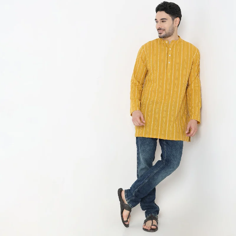 Regular Fit Striped Kurta