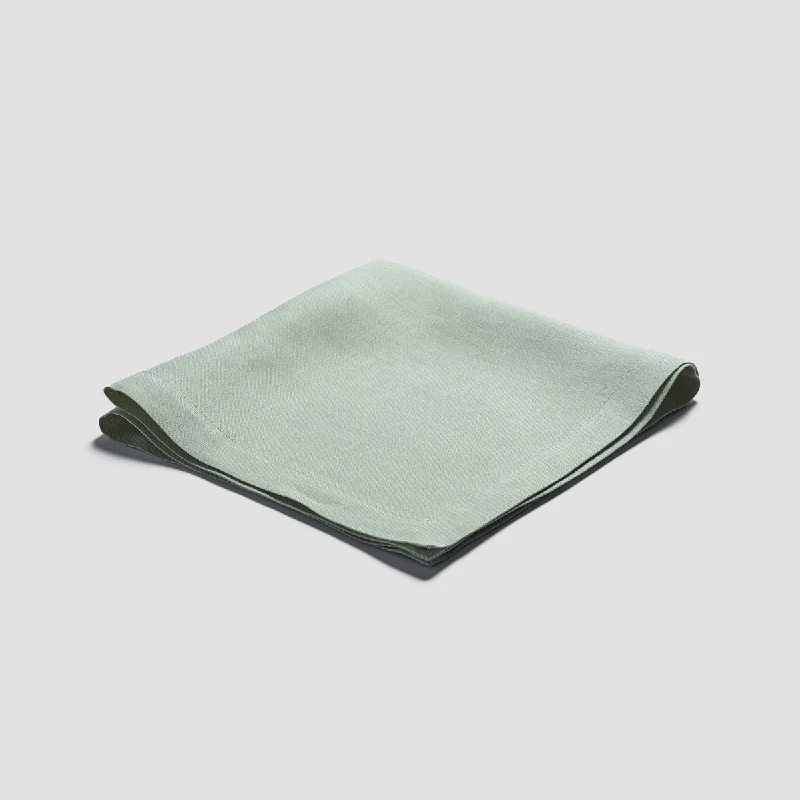 Sage Green 100% Linen Napkins Set of 4