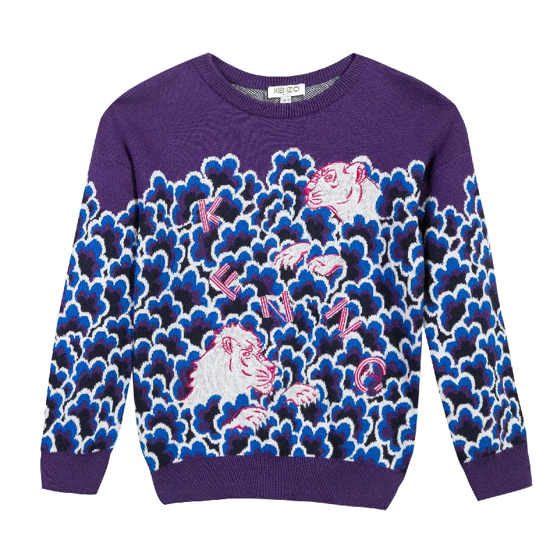 Kenzo Kids Sweaters in Marl Purple