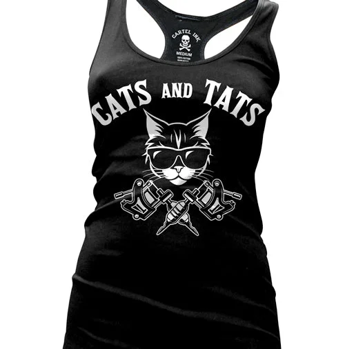 Cats and Tats Women's Racer Back Tank Top