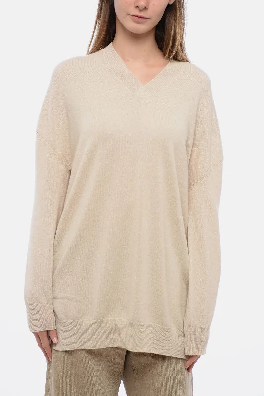 Marni Cashmere Oversized Sweater with Asymmetric Hem