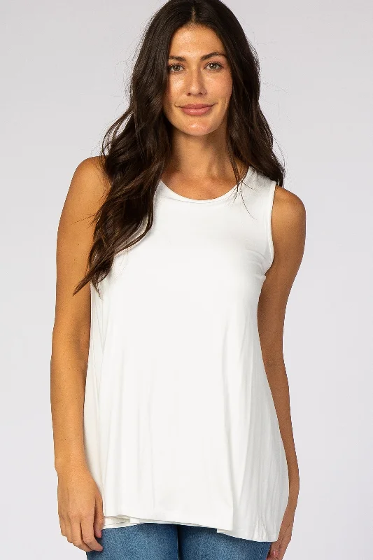 PinkBlush Ivory Overlay Nursing Tank