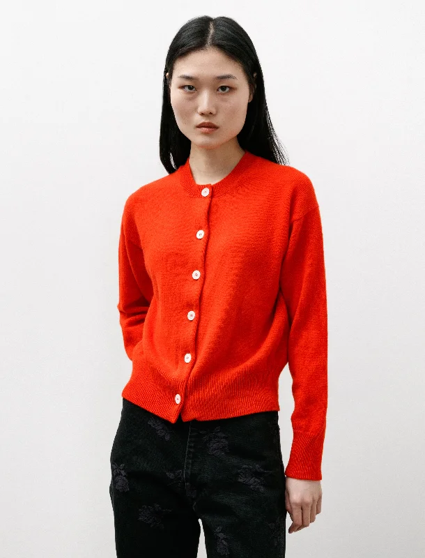 Ada Crewneck Cardigan Poppy Red