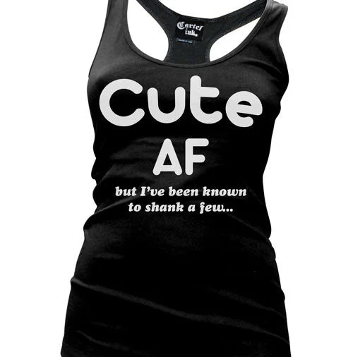 Cute AF Women's Racer Back Tank Top