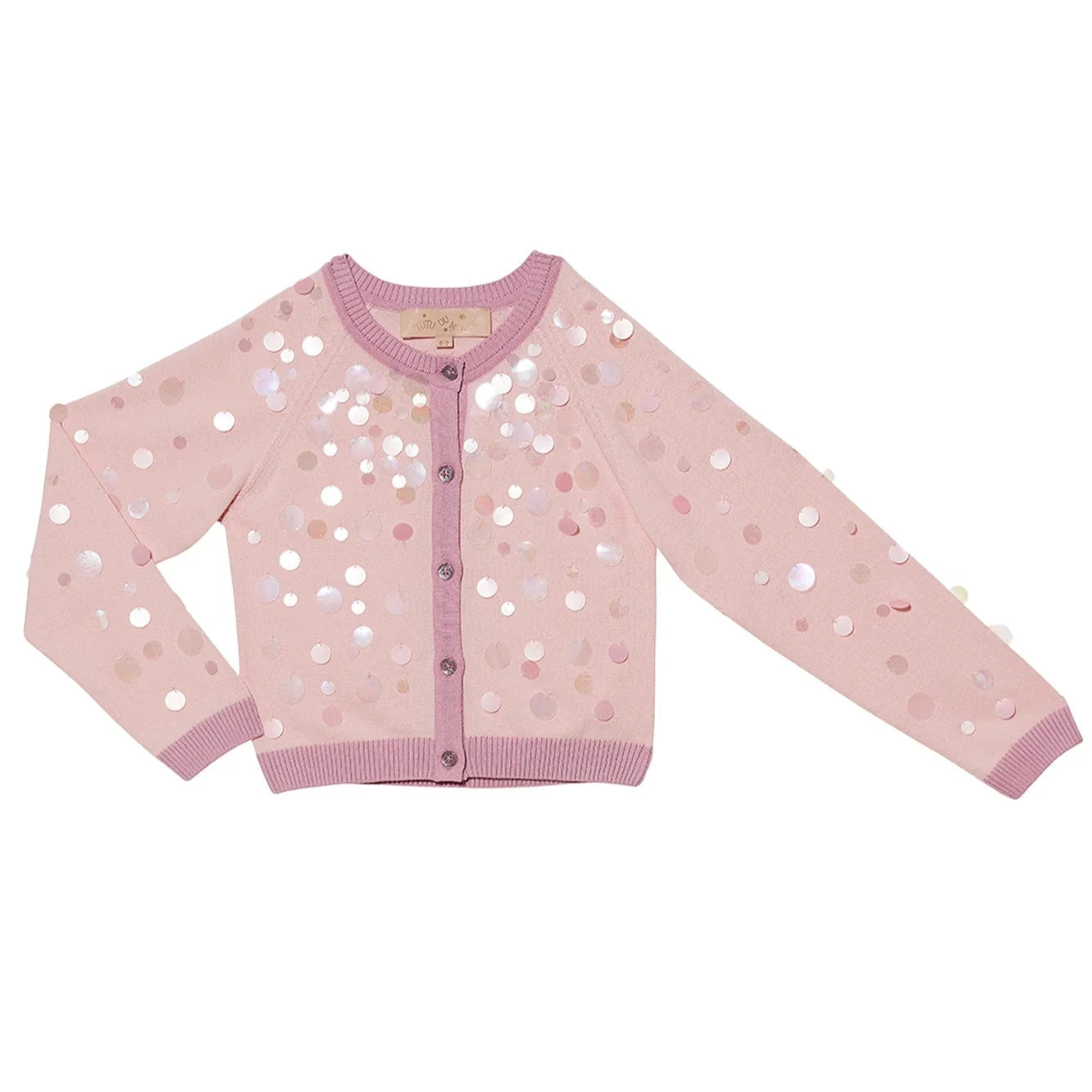 Tutu Du Monde Girl's L'ARTISTE Pointillism Cardigan - Pink Cloud