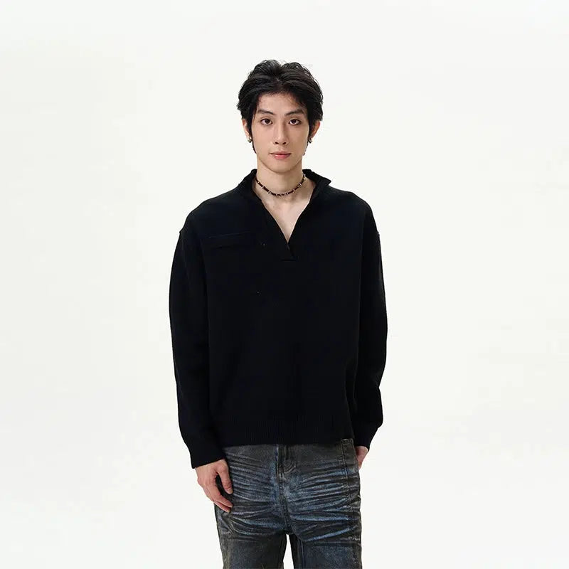 V-neck Knitwear Pullover