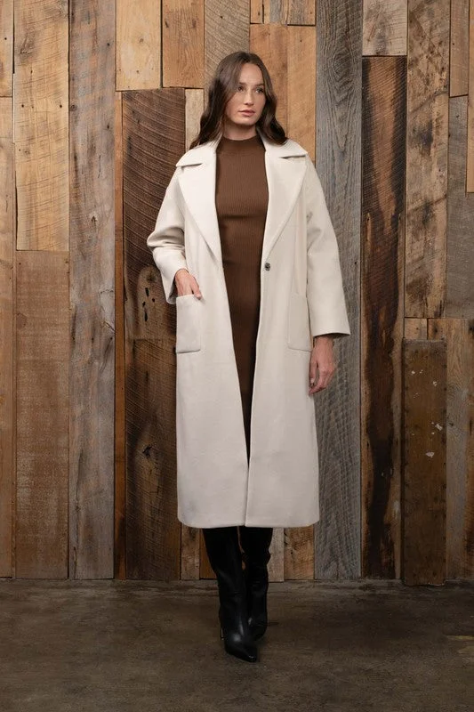 Stuck In Colder Weather Longline Solid Coat