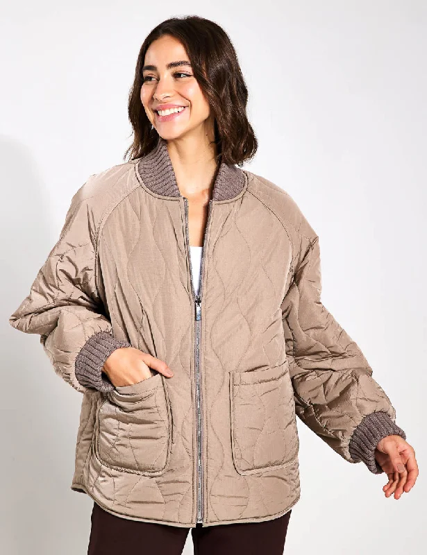 Reno Reversible Quilt Jacket - Fungi