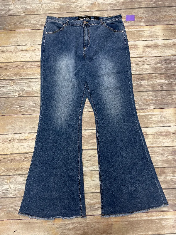 Jeans Flared By Additions In Blue, Size: 22