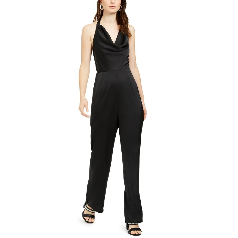 19 Cooper Womens One Shoulder Cowl Neck Jumpsuit