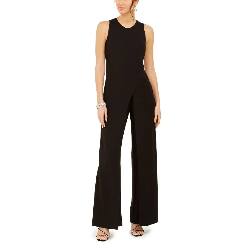 Adrianna Papell Womens Wide Leg Sleeveless Jumpsuit