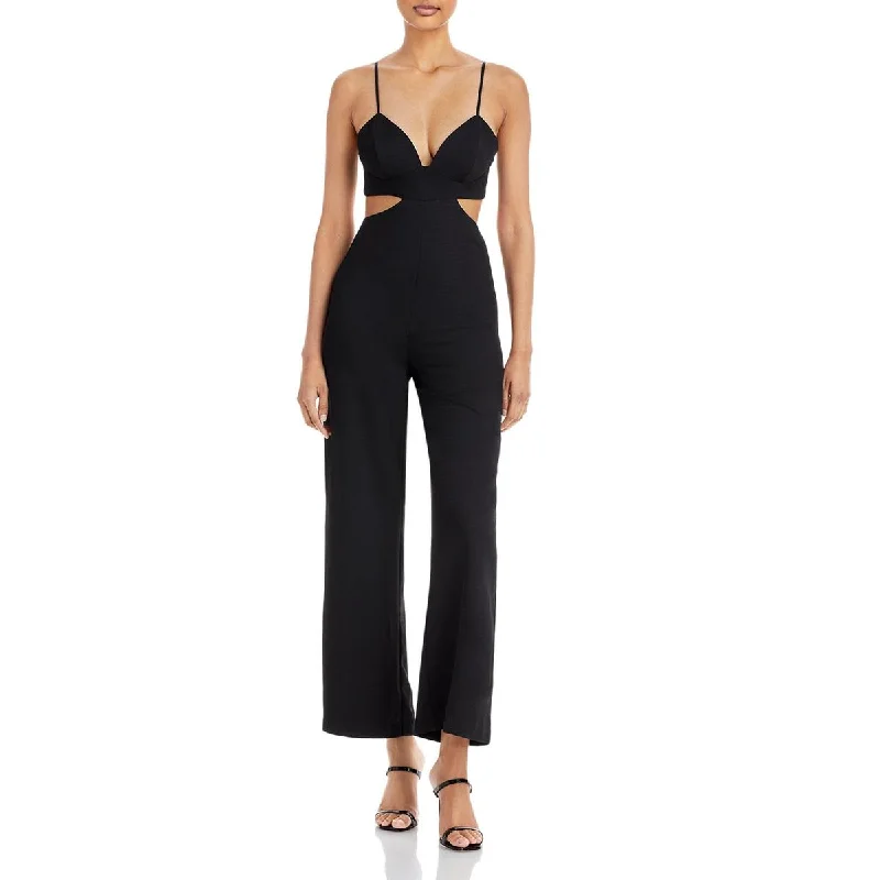 Bardot Womens Cut-Out Wide Leg Jumpsuit