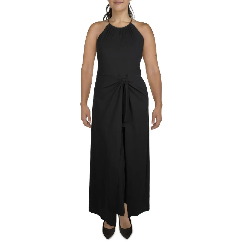 DKNY Womens Sleeveless Layered Jumpsuit