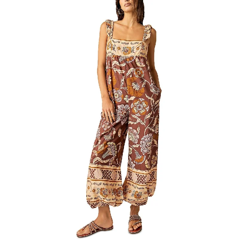 Free People Womens Bali Albright Cotton Printed Jumpsuit