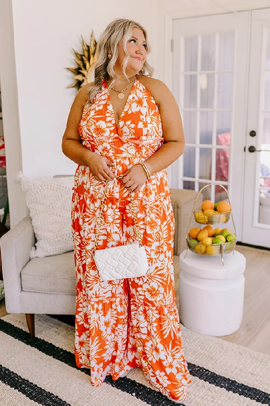 Honolulu Vacay Floral Jumpsuit Curves