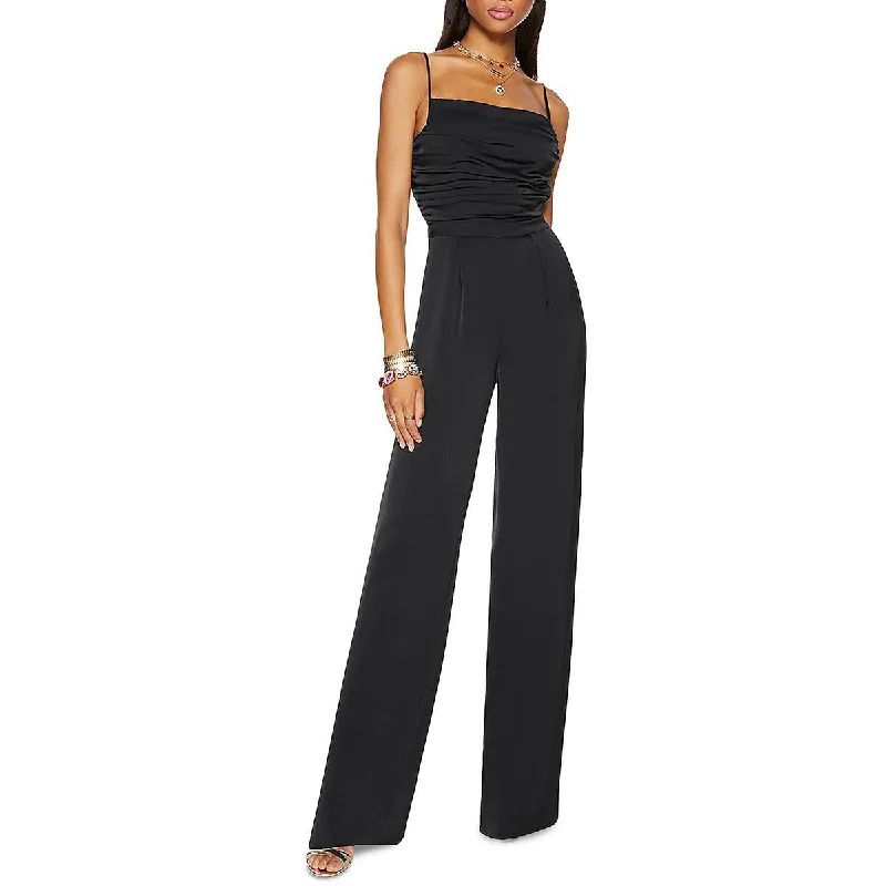 Ramy Brook Womens Ruched Pleated Jumpsuit