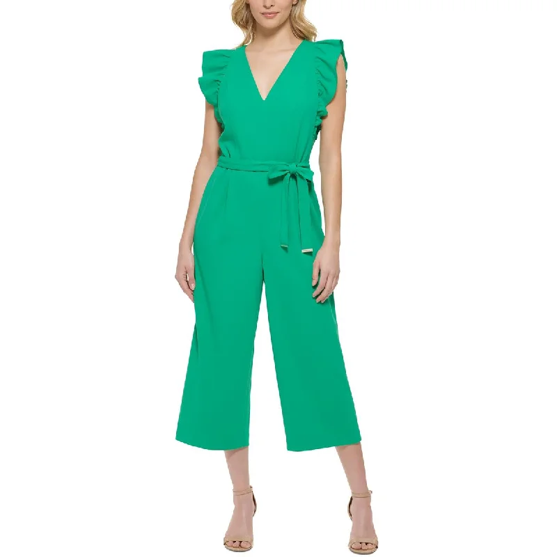 Tommy Hilfiger Womens Petites Crepe Jumpsuit