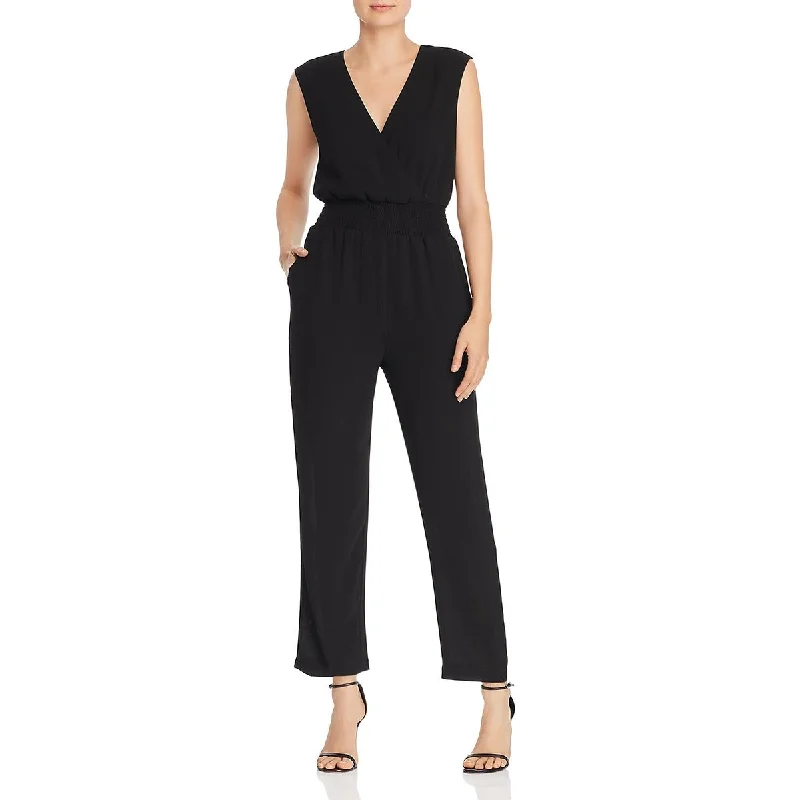 WAYF Womens Fallon Crepe Sleeveless Jumpsuit