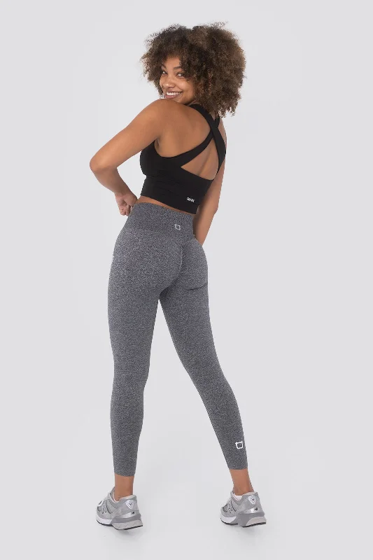 Seamless Scrunch Highwaisted Leggings - Charcoal Marl