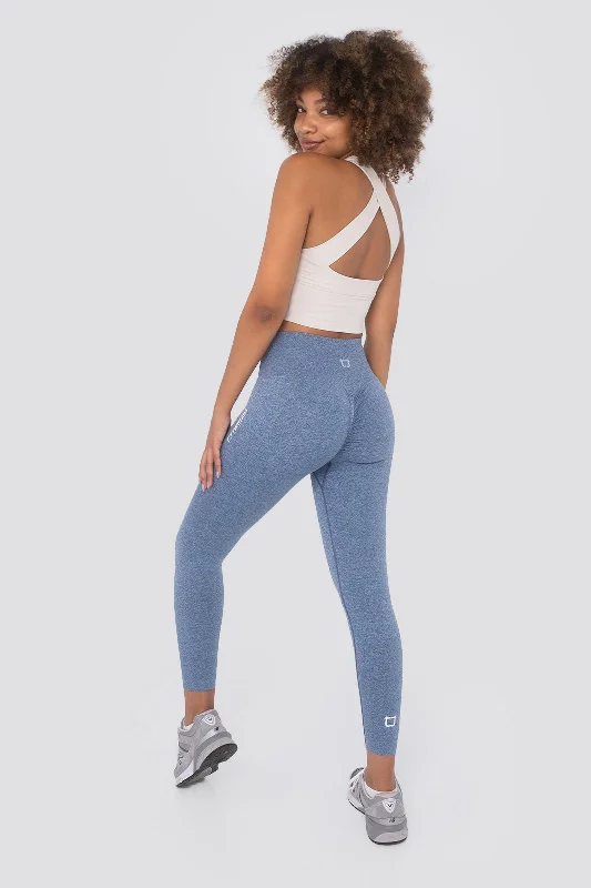 Seamless Scrunch Highwaisted Leggings - Navy Marl