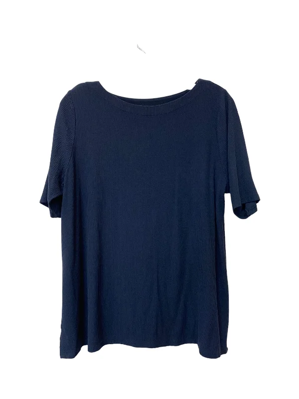 Blue Top Short Sleeve J. Jill, Size L