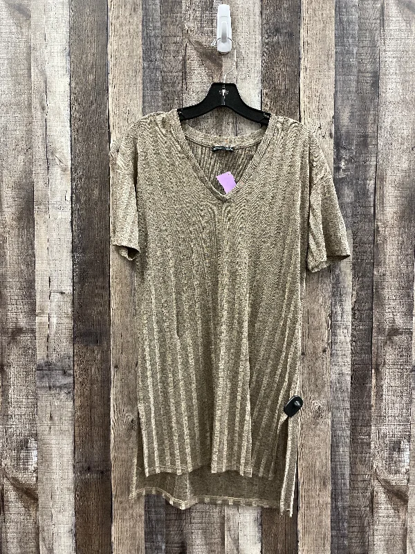 Brown Top Short Sleeve Zara, Size S