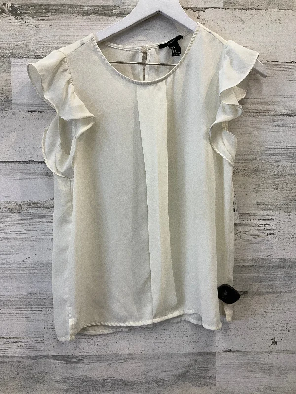 Cream Top Short Sleeve Forever 21, Size S