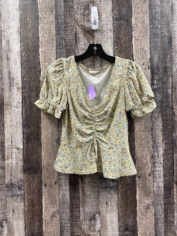 Floral Print Top Short Sleeve Meraki, Size M