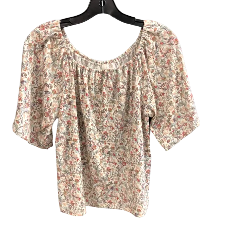 Paisley Print Top Short Sleeve Loft, Size S