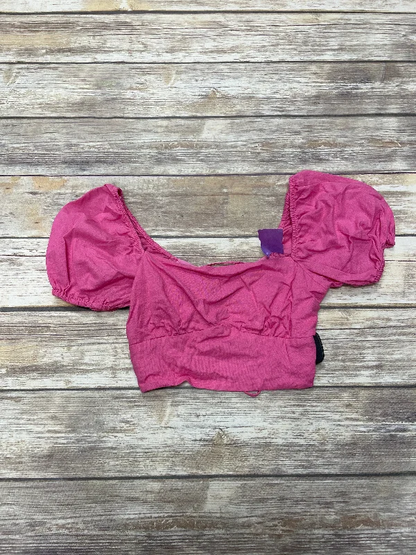 Pink Top Short Sleeve Cme, Size Xs