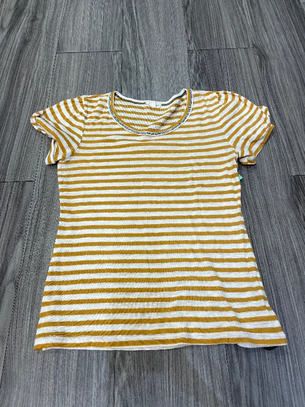 Yellow Top Short Sleeve Hem & Thread, Size L