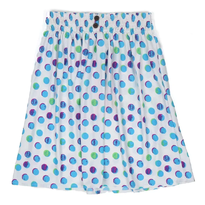 Infant Girls Skirt Multi Dots - White