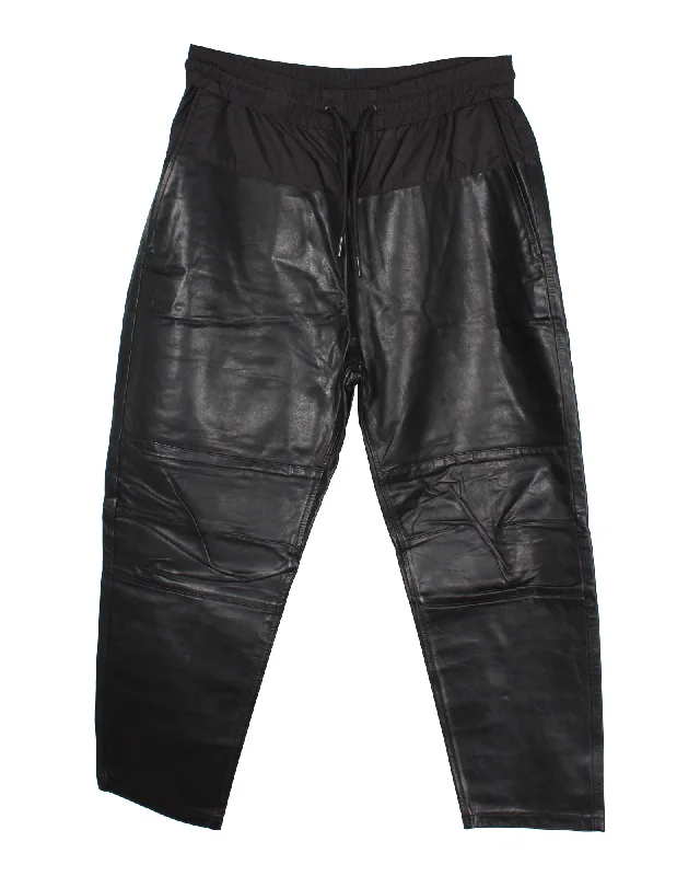 Alexander Wang x H&M Paneled Jogger Pants in Black Synthetic Leather