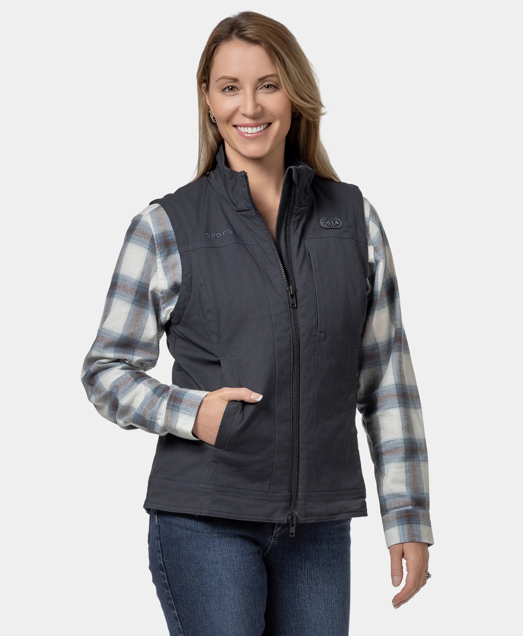 Cheyenne Women's 5-Zone Dual-Control Heated Canvas Vest