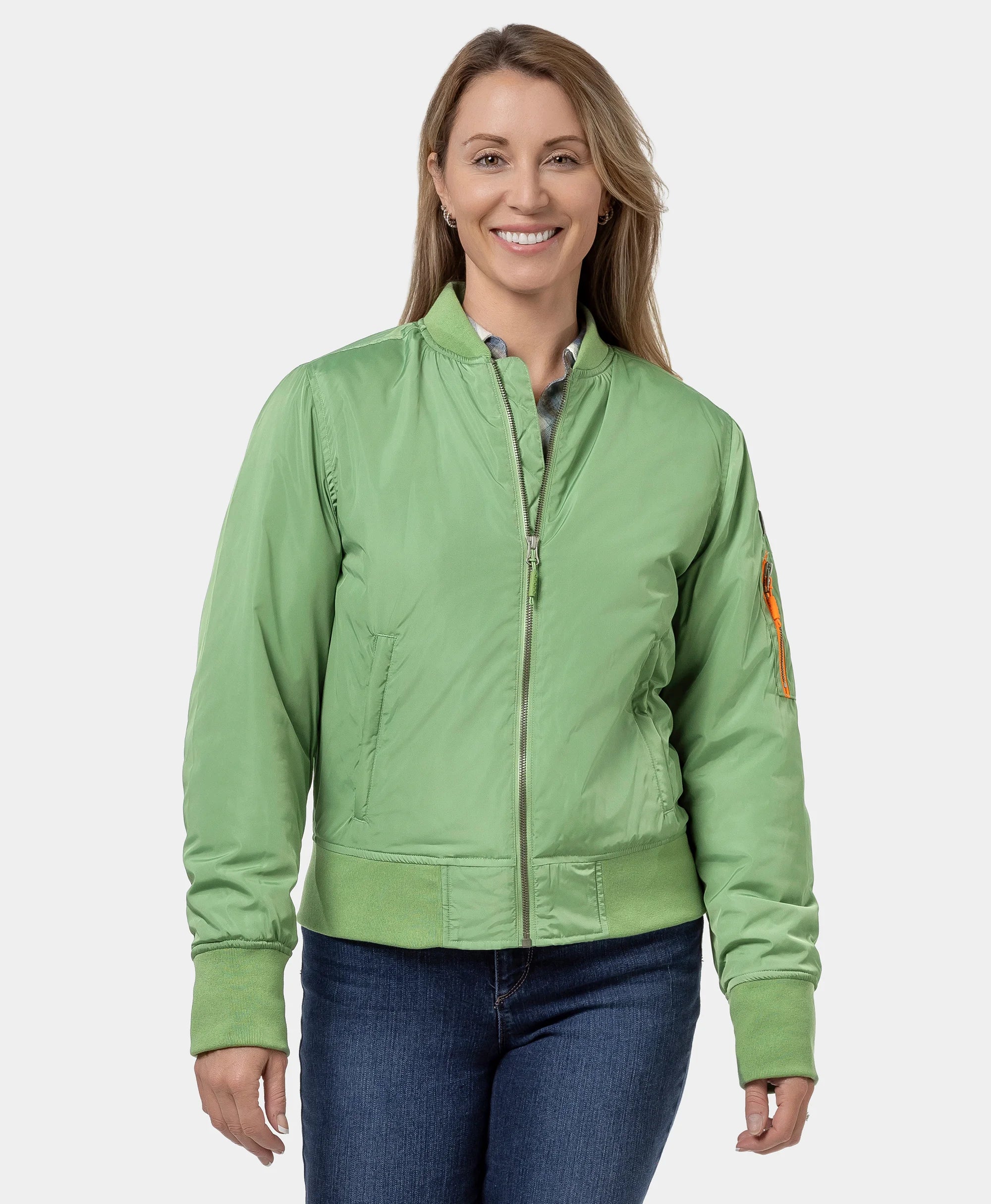 Final Sale - Cityscape Women's Heated Bomber Jacket