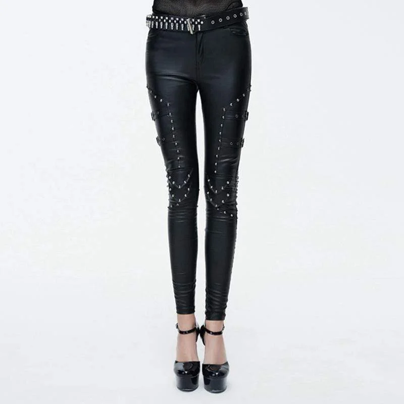 Women's Studded Punk Pants