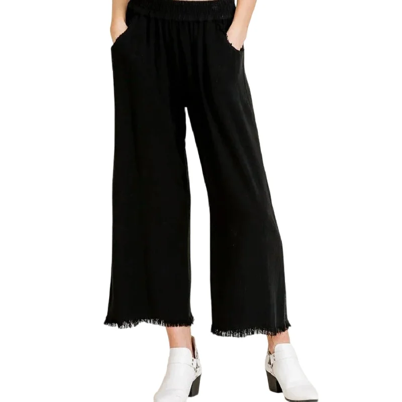 Tamika Wide Leg Pants In Black