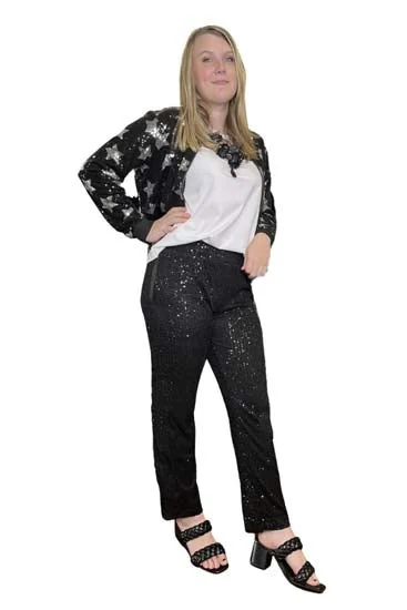 To The Way Sequin Pant-Final Price